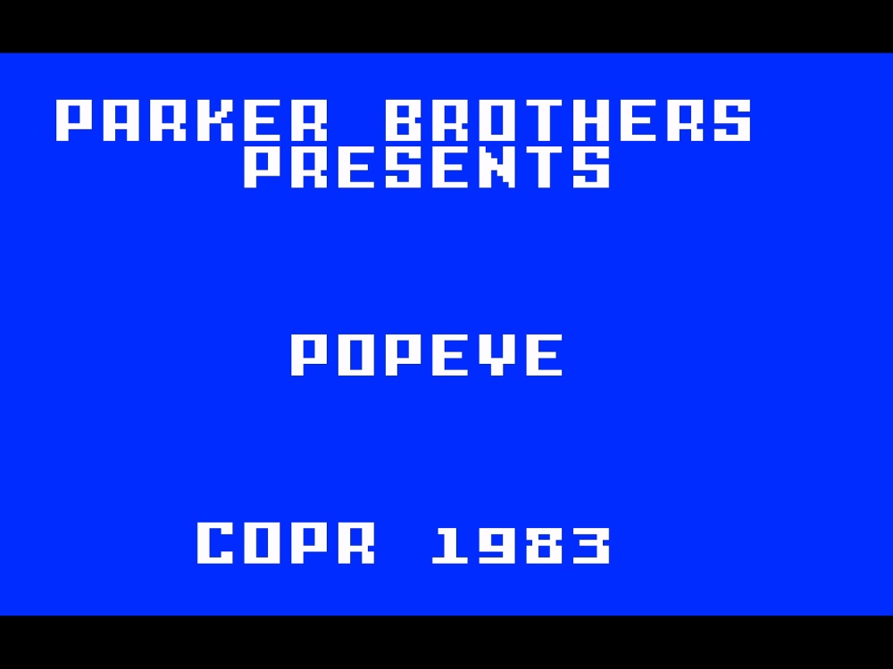 Title Screen of Popeye for Intellivision